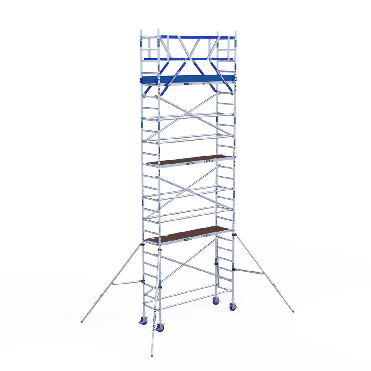 ASC Group IND Fahrgerüst breit, 1,35x2,50 m Holz-Plattformen, Arbeitshöhe bis 8,20m