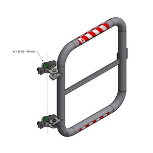 Hailo Professional Schranken mit Knieleiste, Lichter Durchgang 500 mm