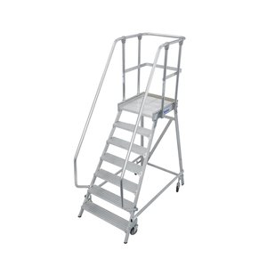 Krause STABILO PodestLeiter fahrbar, einseitig begehbar
