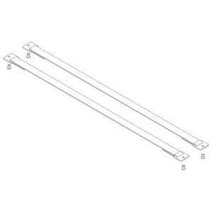 Günzburger Steigtechnik Spreizsicherung Gurtband 1322 mm mit Befestigungsplatten 1 Satz = 2 Stück, inkl.