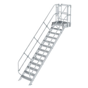 Günzburger Steigtechnik Treppen-Modul Aluminium geriffelt
