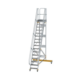 Günzburger Steigtechnik Plattformtreppe fahrbar 60° Stufenbreite 600 mm
