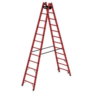 Günzburger Steigtechnik Sprossen-Stehleiter GFK