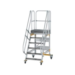 Günzburger Steigtechnik Plattformtreppe fahrbar 60° Stufenbreite 800 mm