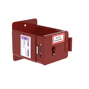 Günzburger Steigtechnik Leiterhalter pulverbeschichtet RAL 3000 für bauseitige Profil-Halbzylinder