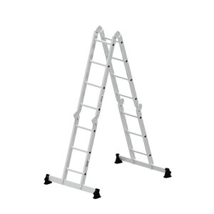 Günzburger Steigtechnik Vielzweckleiter 4-teilig mit nivello®-Traverse