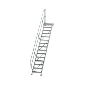 Günzburger Steigtechnik Treppe mit Plattform 45° Stufenbreite 600 mm
