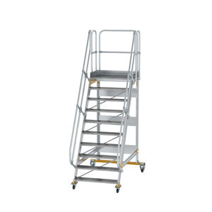 Günzburger Steigtechnik Plattformtreppe fahrbar 60° Stufenbreite 1000 mm