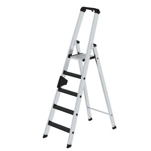 Günzburger Steigtechnik Stufen-Stehleiter einseitig begehbar mit clip-step R13