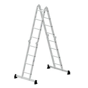 Günzburger Steigtechnik Vielzweckleiter 4-teilig mit nivello®-Traverse