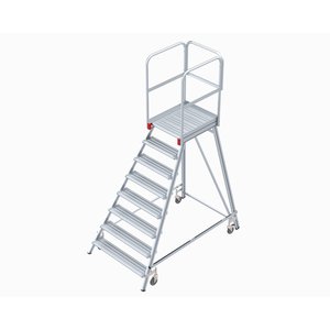 Euroline Mobile Podesttreppe / Podestleiter einseitig begehbar Nr. 515