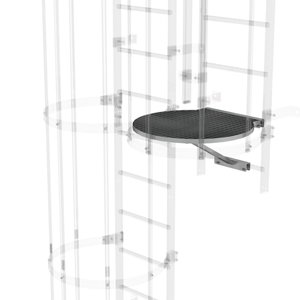Günzburger Steigtechnik Umsteigeplattform zwischen Leiterzügen Ø 700 mm