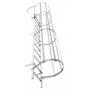 Hailo Professional Steigleiter mit Rückenschutz, Edelstahl 1.4301