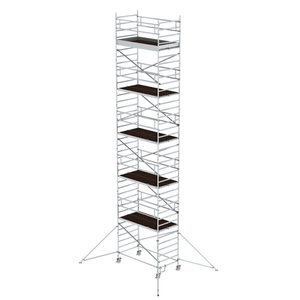 Günzburger Steigtechnik Rollgerüst 1,35 x 2,45 m mit Ausleger & Doppel-Plattform