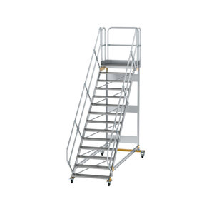 Günzburger Steigtechnik Plattformtreppe 45° fahrbar Stufenbreite 1000mm