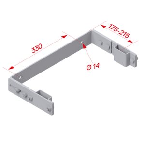 Hymer Wandhalter U-Form 175-215 mm