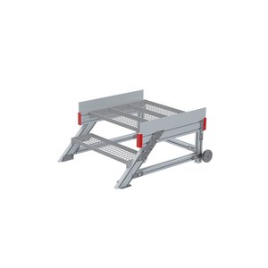 Euroline Anstieg 45 Grad, 800 mm Stufenbreite, Stufenausführung Stahl - Gitterrost 2 Stufen