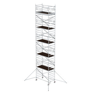 Günzburger Steigtechnik Rollgerüst 1,35 x 2,45 m mit Ausleger & Doppel-Plattform