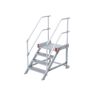 Euroline Anstieg 45 Grad, 600 mm Stufenbreite, Stufenausführung Alu – gerieft