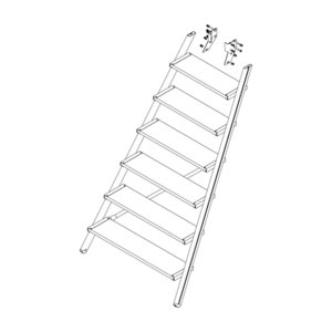 Günzburger Steigtechnik Aufstieg Podesttreppe 7 Stufen