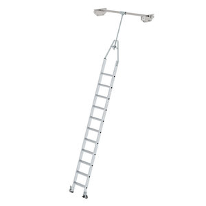 Günzburger Steigtechnik Stufen Regalleiter drehbar für Doppelregal