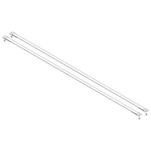 Günzburger Steigtechnik Spreizsicherung Gurtband 1545 mm mit Befestigungsplatten 1 Satz = 2 Stück, inkl.