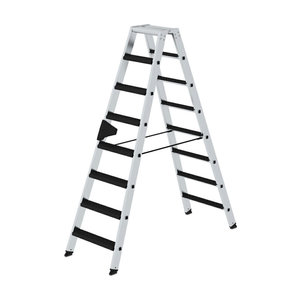 Günzburger Steigtechnik Stufen-Stehleiter beidseitig begehbar mit clip-step relax