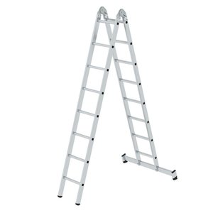 Günzburger Steigtechnik Klappleiter 2-teilig mit nivello®-Traverse