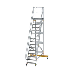 Günzburger Steigtechnik Plattformtreppe fahrbar 60° Stufenbreite 800 mm