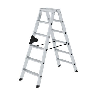 Günzburger Steigtechnik Stufen-Stehleiter beidseitig begehbar