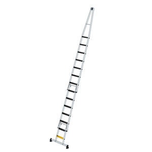 Günzburger Steigtechnik Stufen-Glasreinigerleiter-Satz mit nivello®-Traverse und clip-step R13