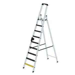 Günzburger Steigtechnik Stufen-Stehleiter einseitig begehbar mit clip-step R13