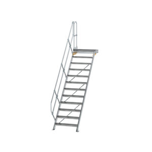 Günzburger Steigtechnik Treppe mit Plattform 45° Stufenbreite 800 mm