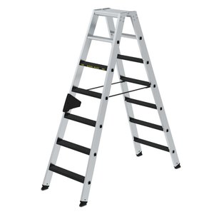 Günzburger Steigtechnik Stufen-Stehleiter 250 kg beidseitig begehbar mit clip-step R13