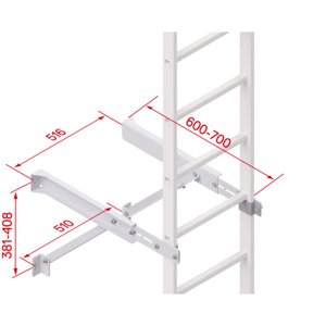 Hymer Wandkonsole verstellbar 600-700