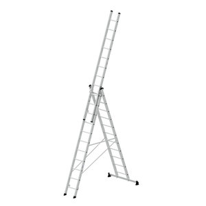 Günzburger Steigtechnik Mehrzweckleiter 3-teilig mit nivello®-Traverse