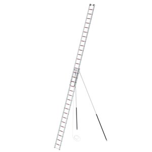 Günzburger Steigtechnik Seilzugleiter 2-teilig mit Stützen DIN EN 1147