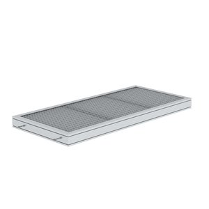 Günzburger Steigtechnik Plattform Aluminium-Gitterrost eloxiert Plattformlänge 1860 mm