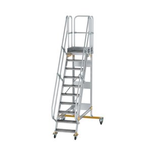 Günzburger Steigtechnik Plattformtreppe fahrbar 60° Stufenbreite 600 mm