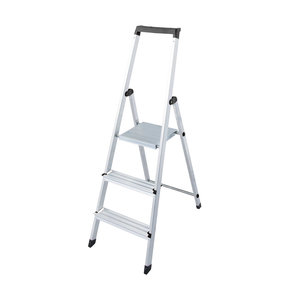 Euroline Alu-Haushaltsleiter mit Sicherheitsbrücke Nr. 618