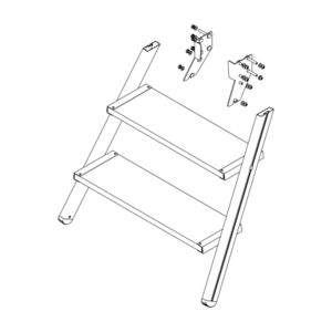 Günzburger Steigtechnik Aufstieg Podesttreppe 3 Stufen