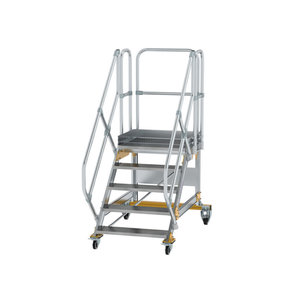 Günzburger Steigtechnik Plattformtreppe 45° fahrbar Stufenbreite 800 mm