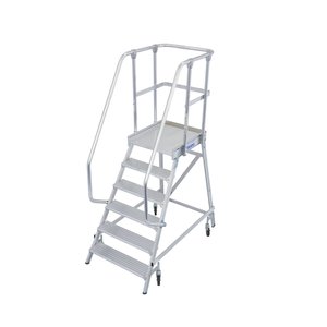 Krause STABILO PodestLeiter fahrbar, einseitig begehbar