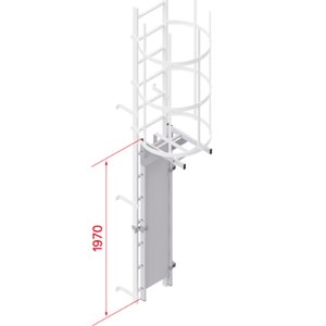 Hymer Aufstiegsperre mit Deckel, abschließbar, Alu