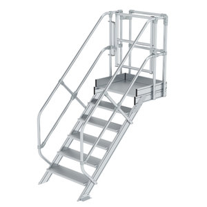 Günzburger Steigtechnik Treppen-Modul Aluminium geriffelt