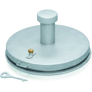 ZARGES Brunnenabdeckung rund, Schachtmaß 800 mm, mit Belüftungskamin, Edelstahl