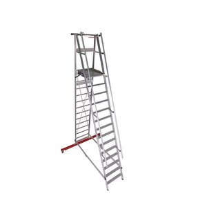 Euroline Alu-Podestleiter, fahr- und klappbar Nr. 32777