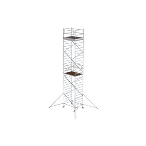 Günzburger Steigtechnik Rollgerüst 1,35x1,80 m mit Ausleger & Doppel-Plattform Plattformhöhe 8,35 m
