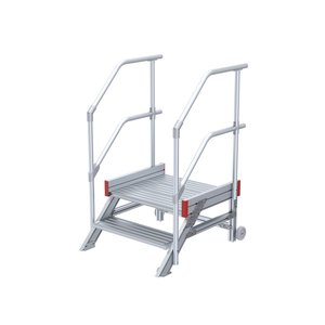 Euroline Anstieg 45 Grad, 800 mm Stufenbreite, Stufenausführung Alu – gerieft