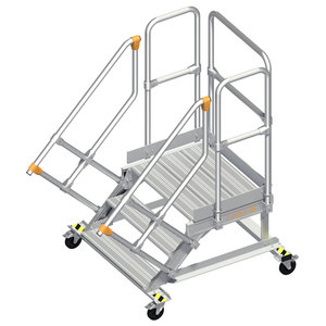 Layher Alu-Wartungsbühne 113, Neigung 45°, Stufenbreit 800 mm